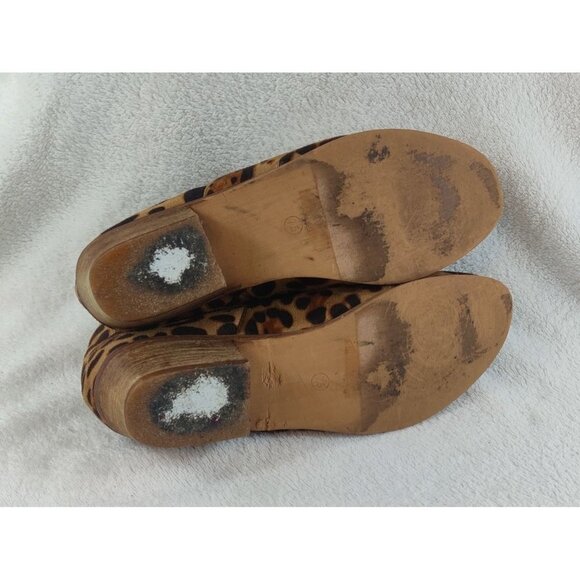 Shoe Boots Leather Leopard Print Low Heel - Picture 9 of 11